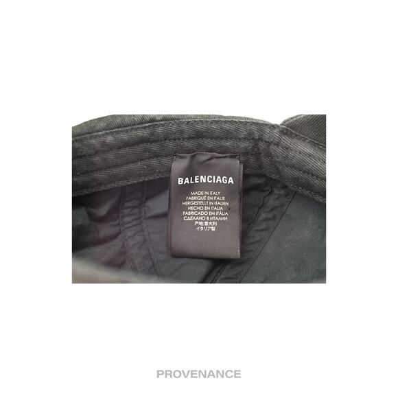 🔴 Balenciaga Embroidered Rainbow Logo Cap - Washed Black - Picture 9 of 12